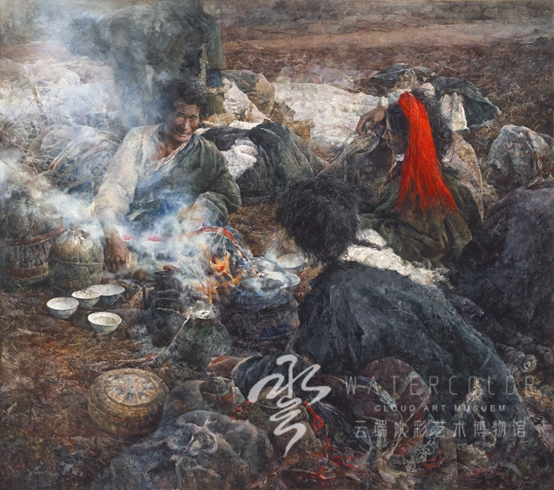 王绍波 《酥油茶》 113*128cm 2000年   